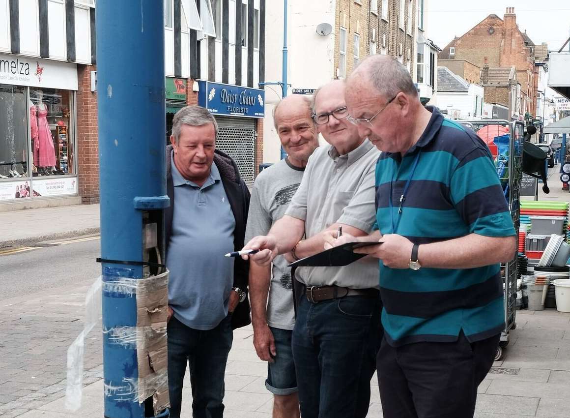 Town team members completing the audit. Photo: James McKenzie.