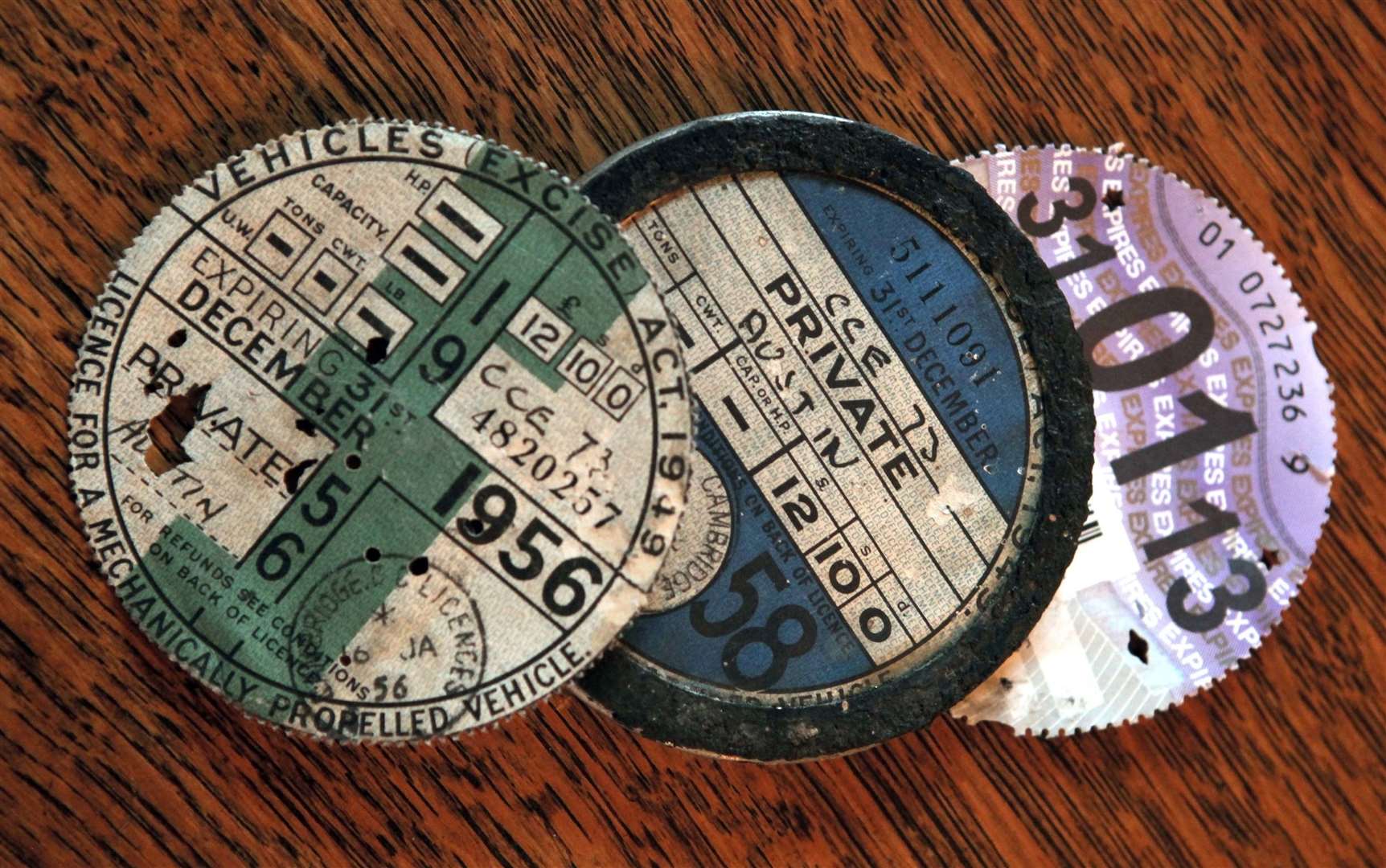 Tax discs old and new are now being sold and traded online