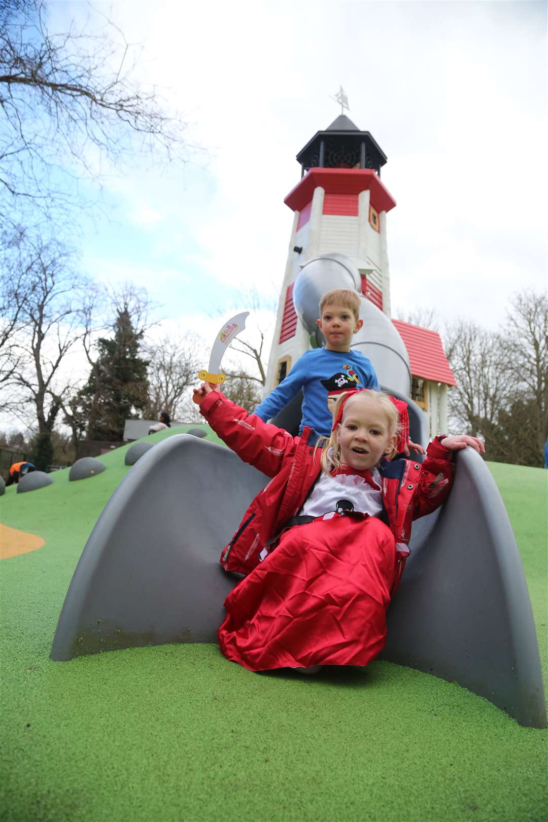 Winners from Dartford Council's colouring competition got a sneak preview of the new Buccaneer Bay in Central Park, Dartford. Picture: Andy Barnes Photography