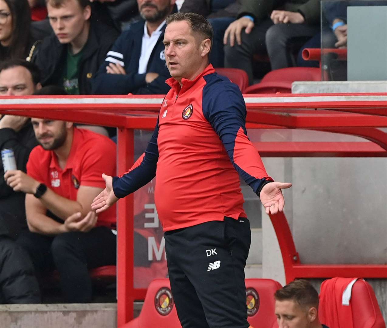 Ebbsfleet boss Dennis Kutrieb says some of his side’s defending has left a lot to be desired this season. Picture: Keith Gillard