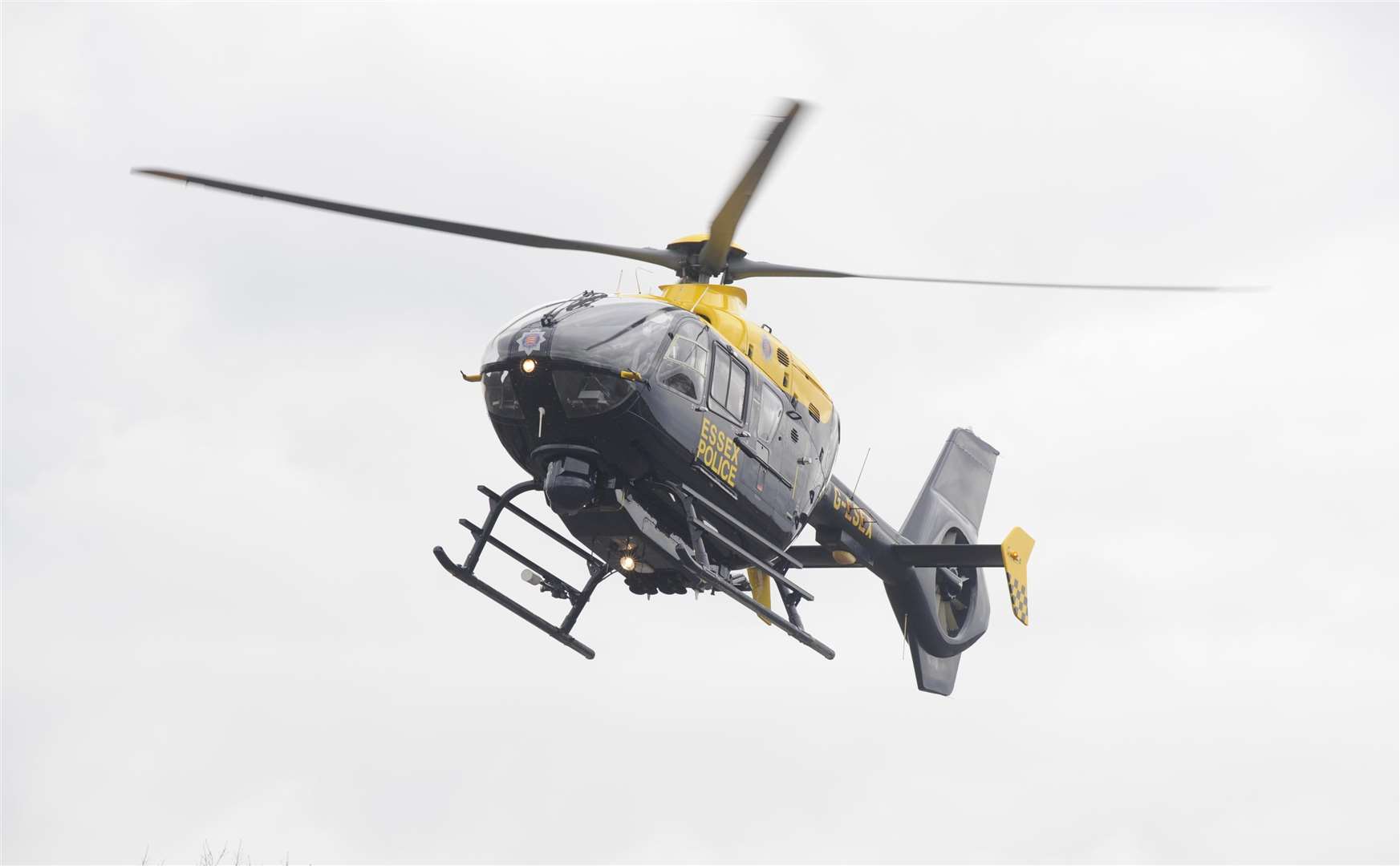 The National Police Air Service sent a helicopter to help in the chase. Stock Pic