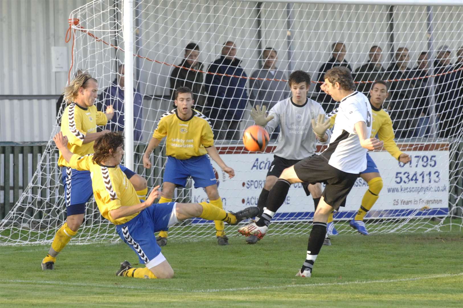 Action from Faversham Town's match with Herne Bay at Salters Lane Picture: Chris Davey