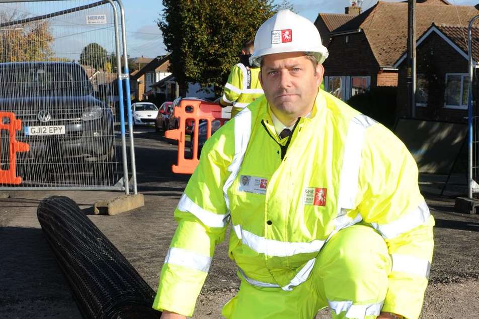 Alan Casson, KCC resurfacing manager in charge of the Broadway project.