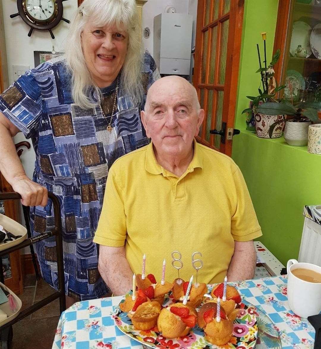 Patrick and wife Susan on his 86th birthday