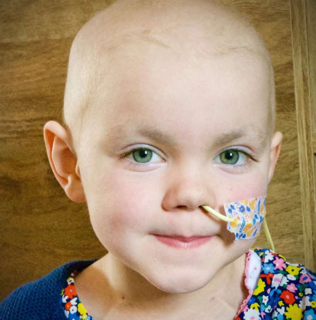 Darcey Chandler during her chemotherapy treatment, aged four