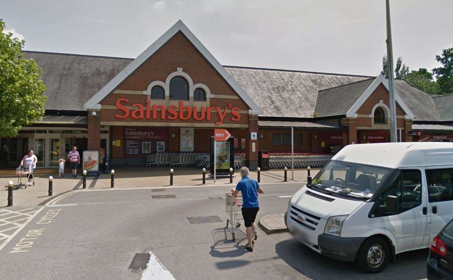 Images of the suspect were circulated after two thefts at Sainsbury’s in Linden Park Road, Tunbridge Wells. Picture: Google