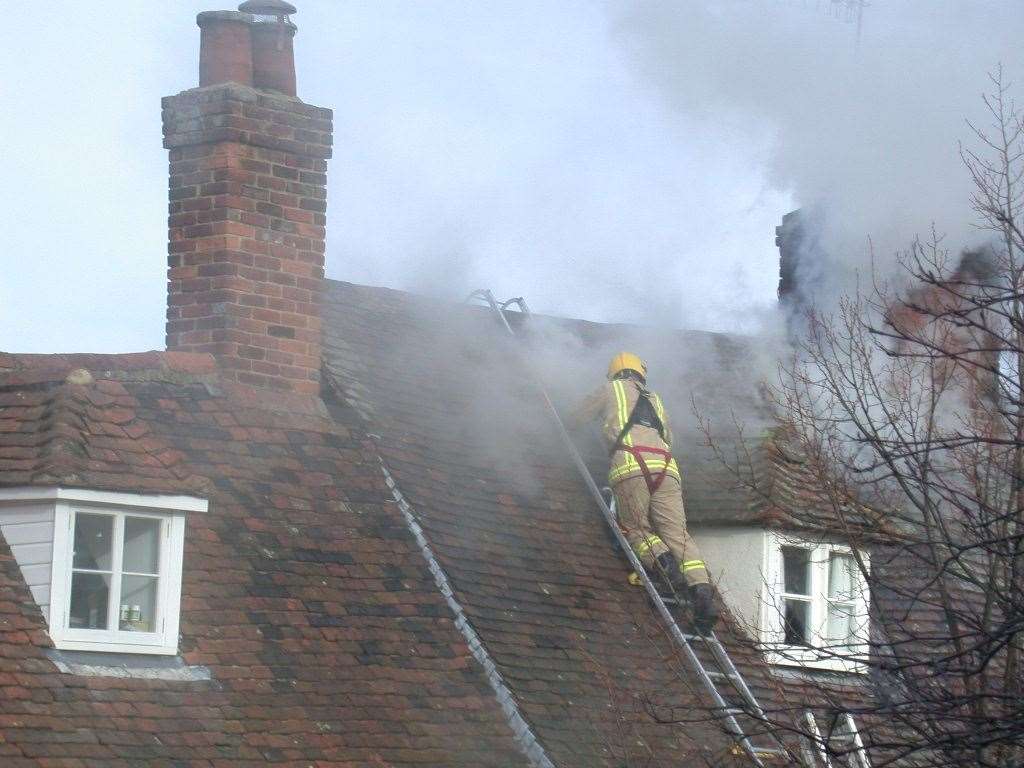 File photo of Faversham chimney fire. Picture: Paul Murley
