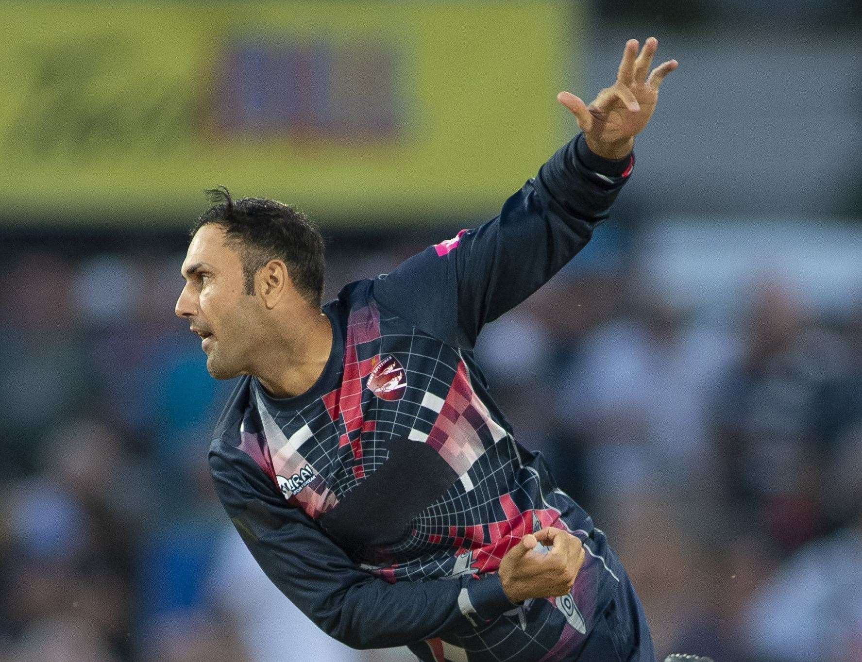 Mohammed Nabi took eight T20 wickets during his time with Kent Picture: Ady Kerry