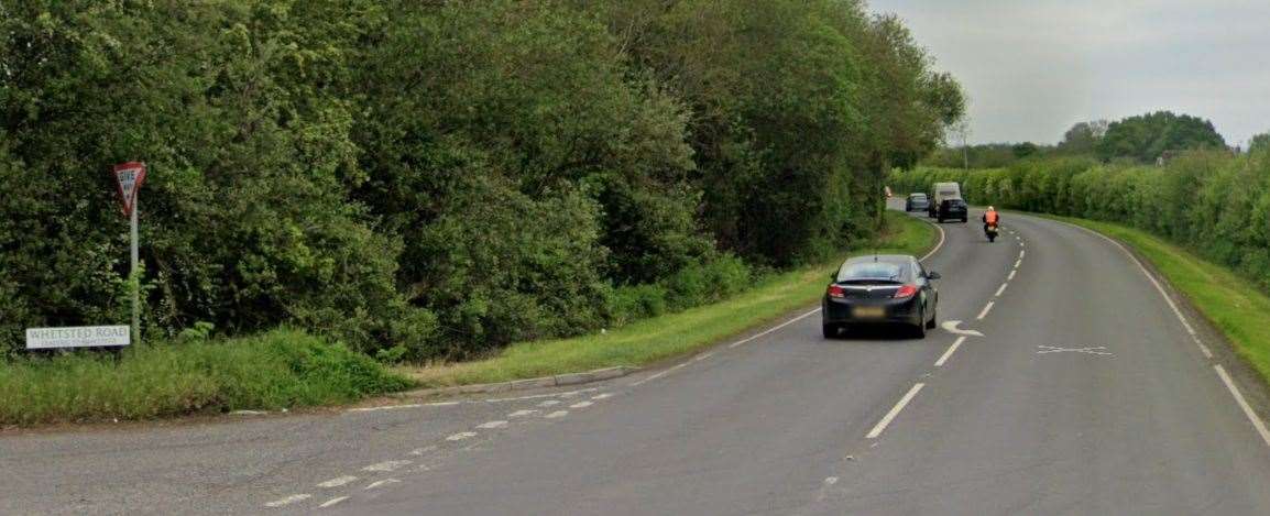 The crash involved two vehicles on the A228 Whetsted Road, near Paddock Wood. Picture: Google