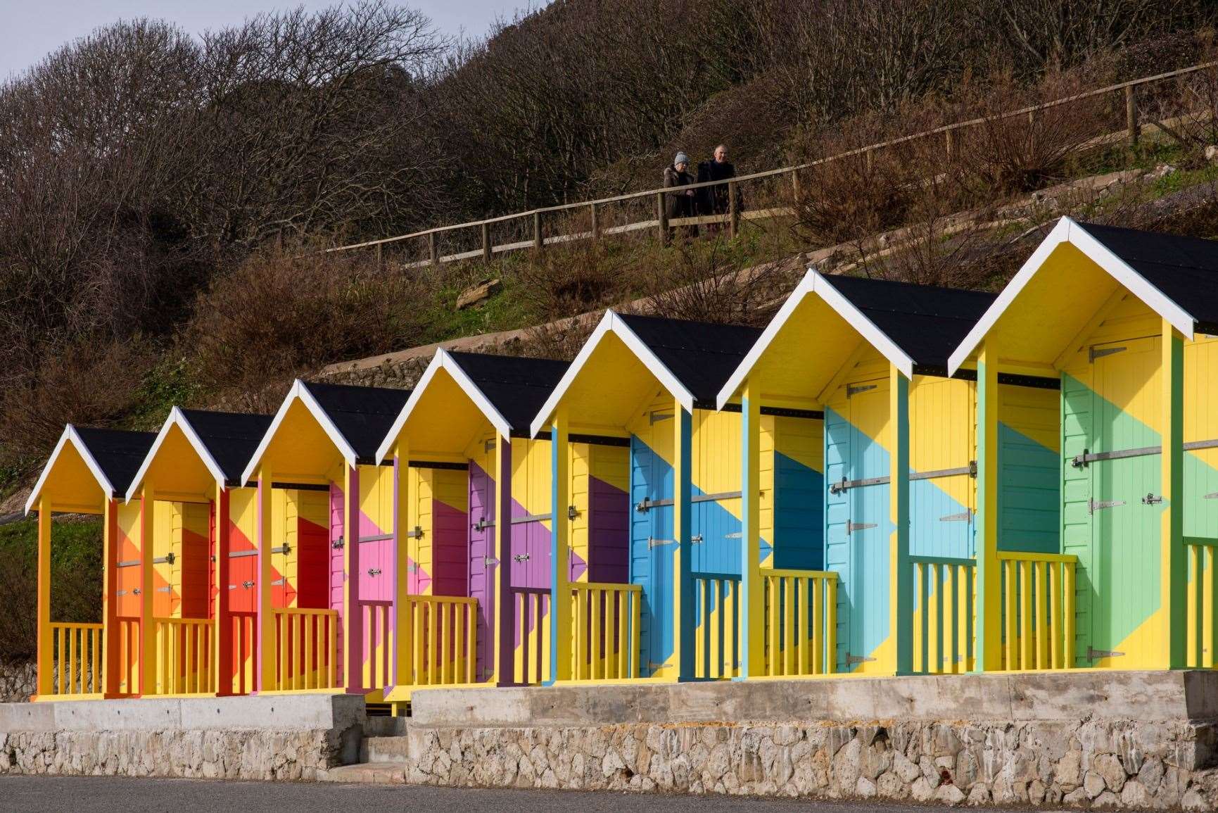 Folkestone's new beach huts. Picture: @thierry_bal on Instagram