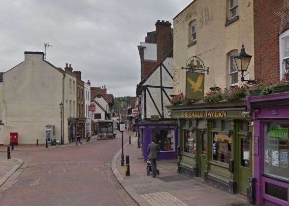 The serious assault happened in the Eagle Tavern, High Street Rochester. Pic: Google Maps