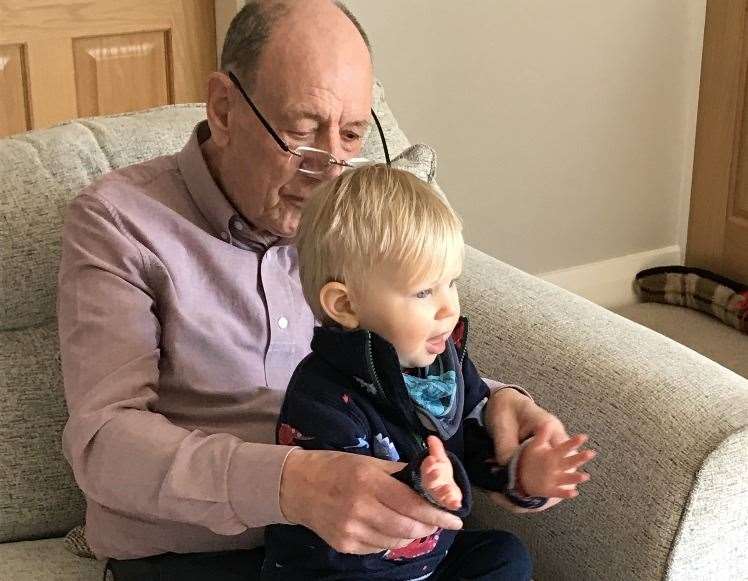 Terry with his grandson Jack earlier this year