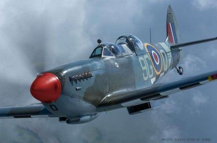 Biggin Hill Heritage Hangar was due to fly a Spitfire with a red nose