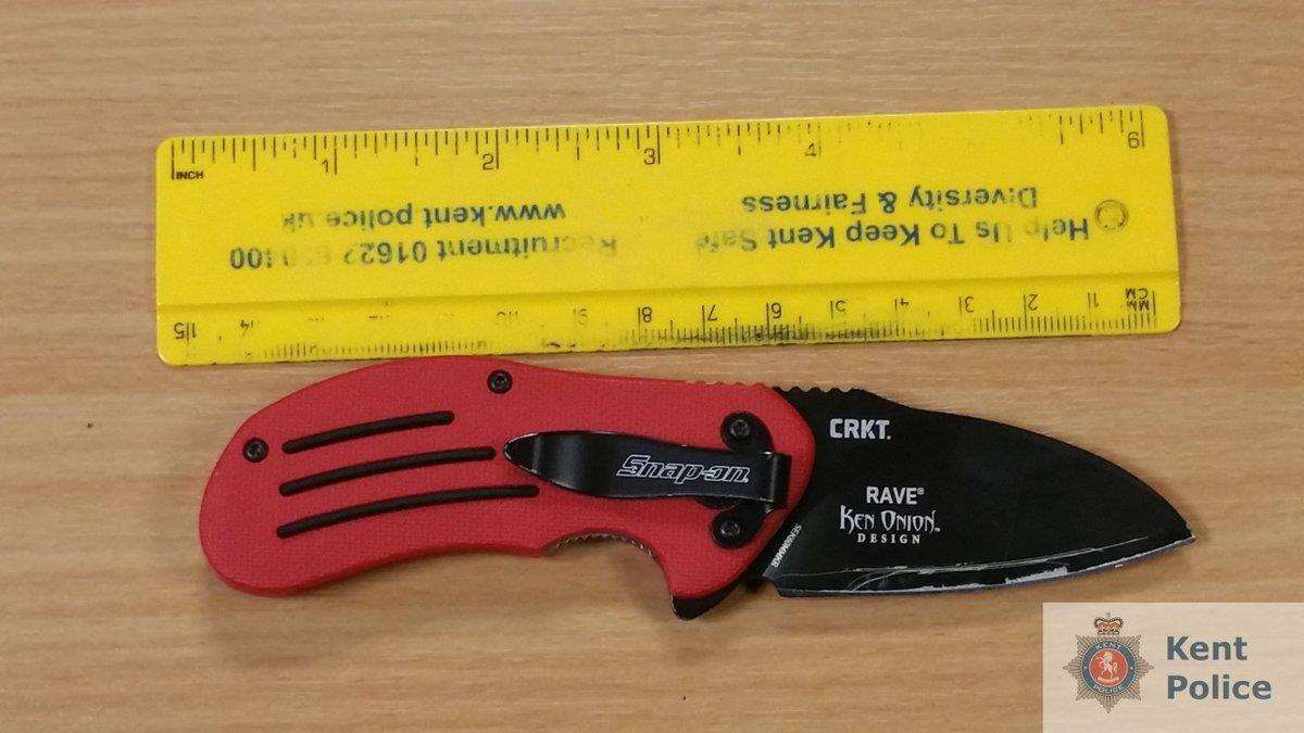 The knife was found in a sock. Picture: Kent Police (4350536)
