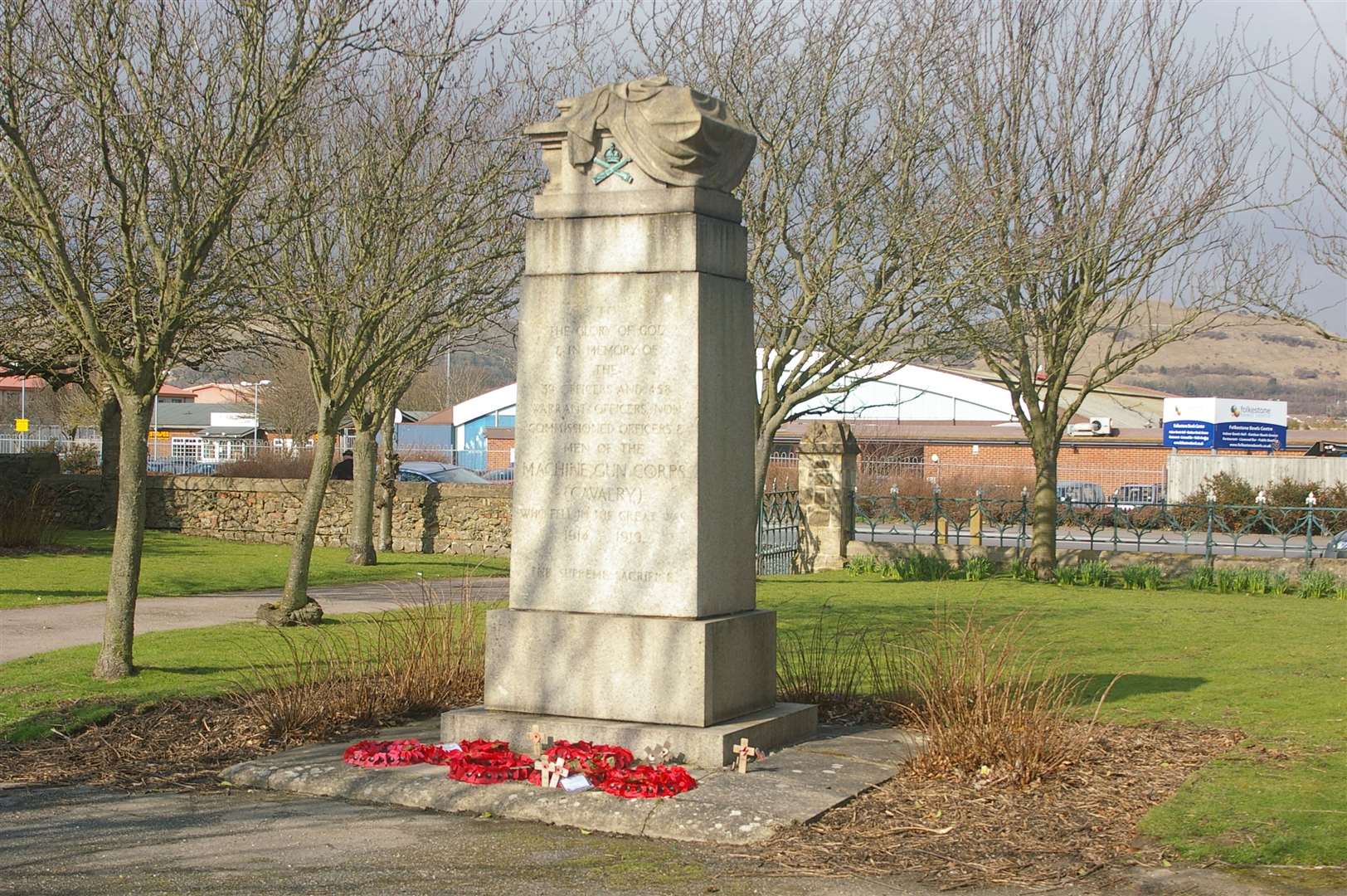 The Machine Gun Corps War Memorial, at Cheriton Road Cemetery in Folkestone has been Grade II-listed. Picture: War Memorials Trust