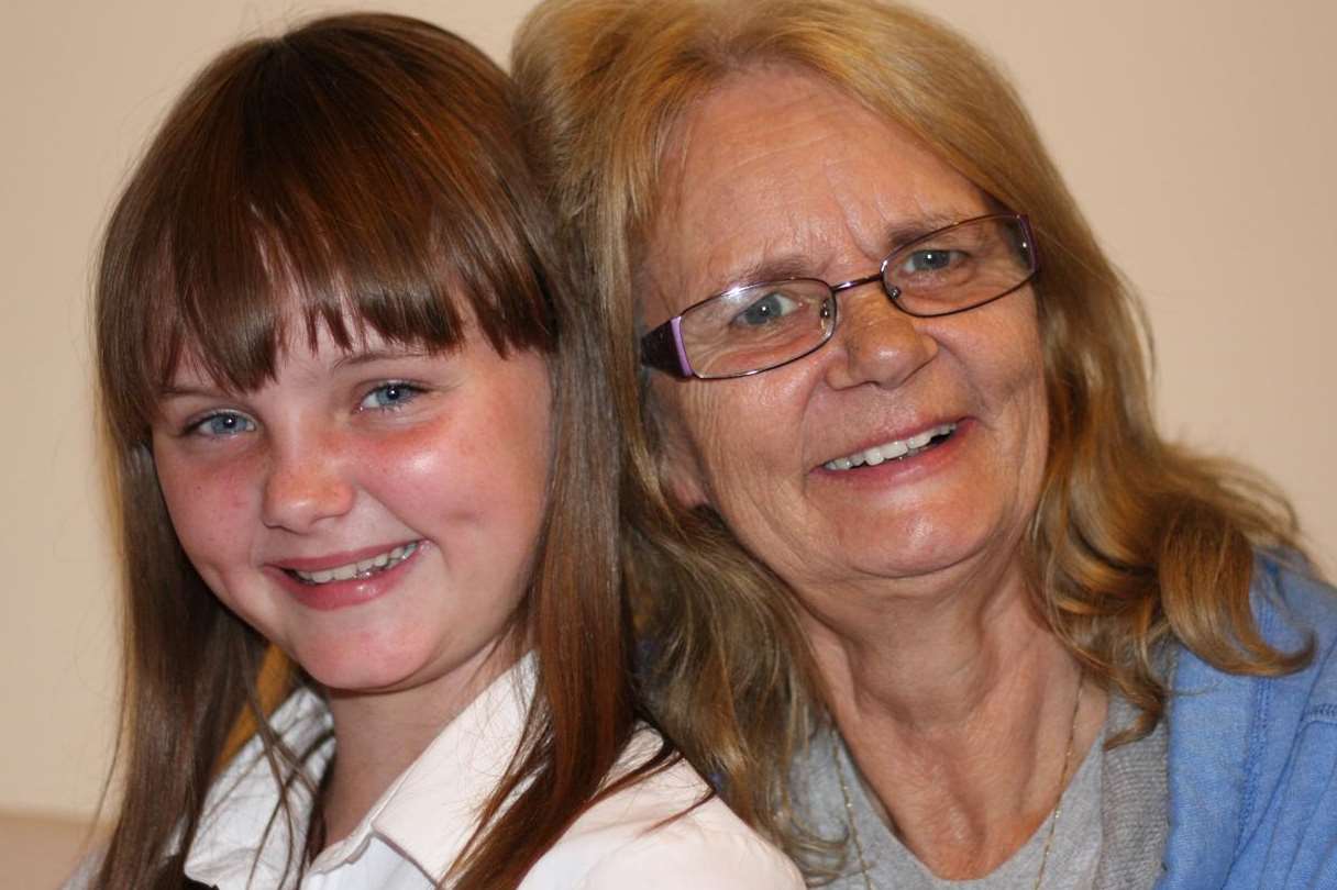 Stephanie Rees, 10, from Kingsdown, Deal, a winner in the Ward and Partners Children's Awards 2013 in the Young Fundraiser category. She is pictured with her beloved grandma Julia Meager who nominated he and helps as many of her "wacky ideas" come to fruition as possible