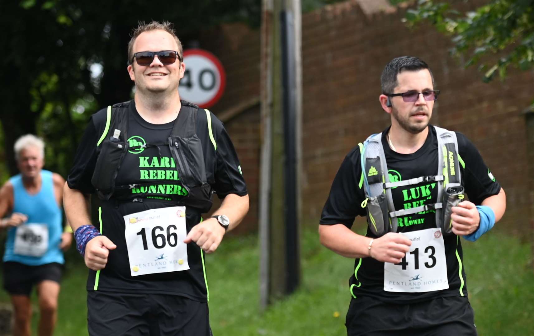 Karl Grimble (166) and Luke Tanton (413) from Rebel Runners Medway. Picture: Barry Goodwin (49789918)