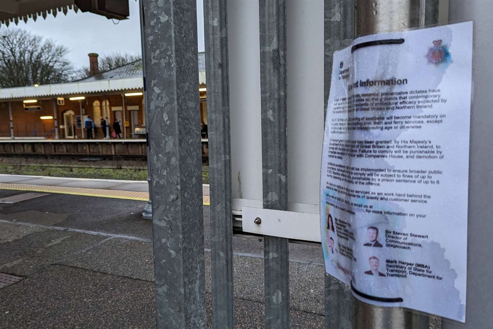 The fake notices have been posted at Folkestone West railway station and at bus stops