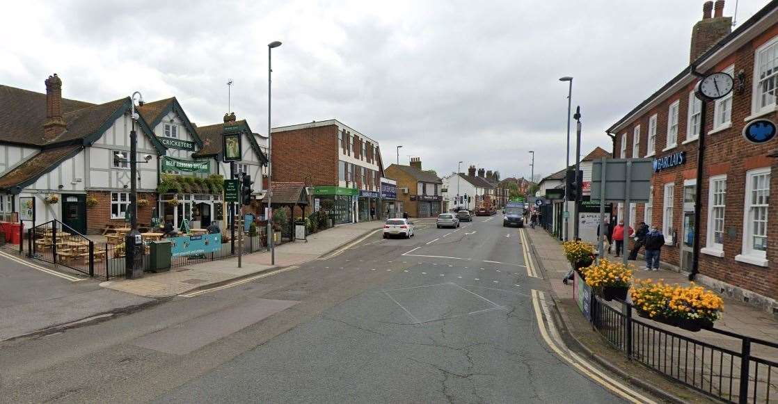 It happened near Station Road at the junction with High Street, Rainham. Picture: Google Streetview