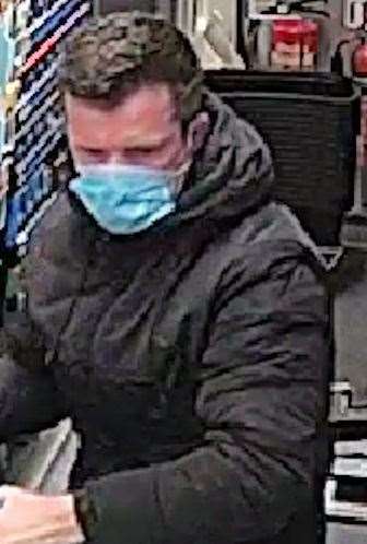 Police want to speak to this man about a theft. Photo: Kent Police
