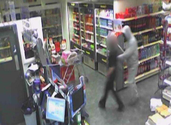 The pair targeted newsagents where they tied up staff and stole the takings.