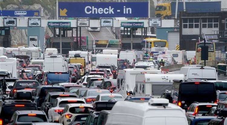 There have been long delays at the Port of Dover this morning. Photo: (Gareth Fuller/PA)
