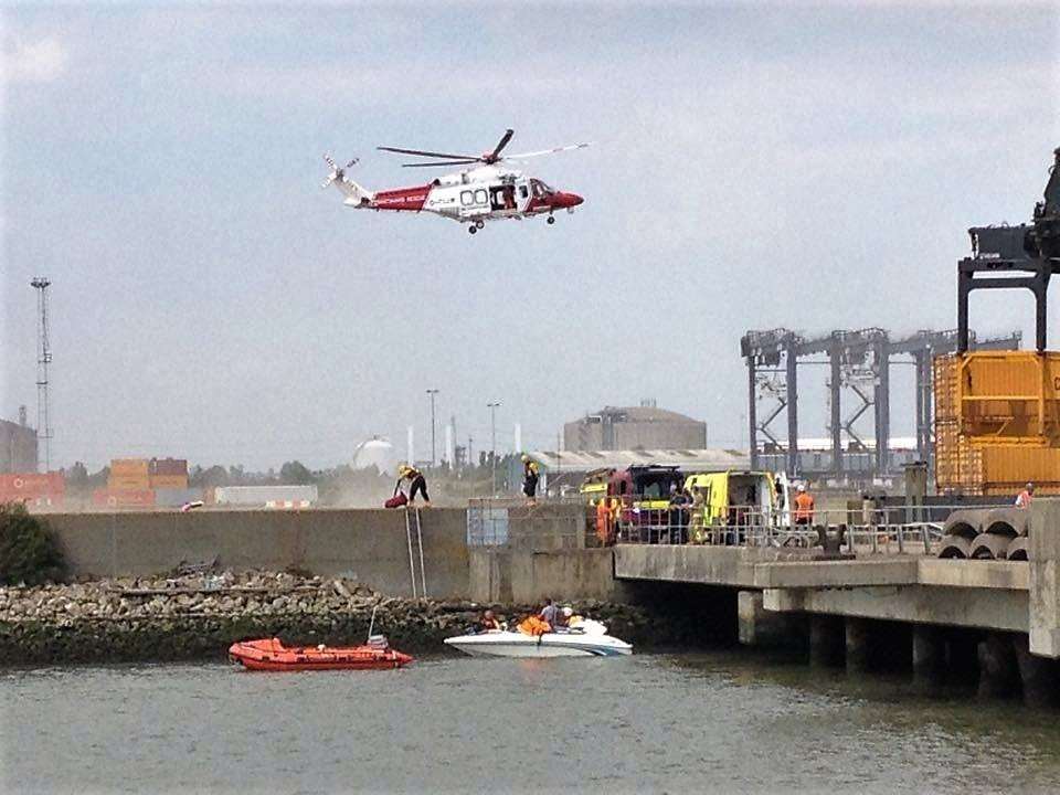 The rescued woman is brought back to shore by an RNLI crew Picture courtesy RNLI