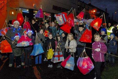 Crowds at the Sheerness Lantern Parade on Saturday