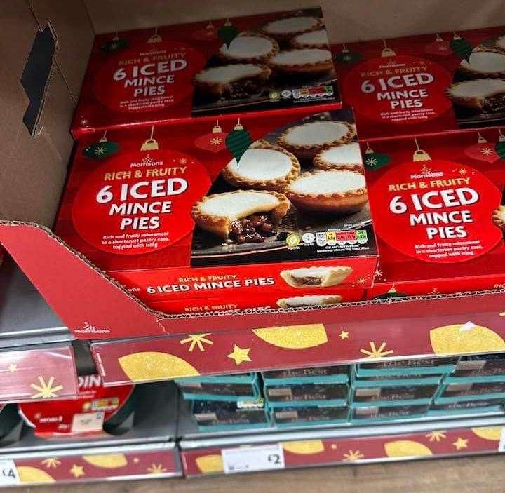 Mince pies were spotted at the Morrisons in Coldharbour Road, Northfleet