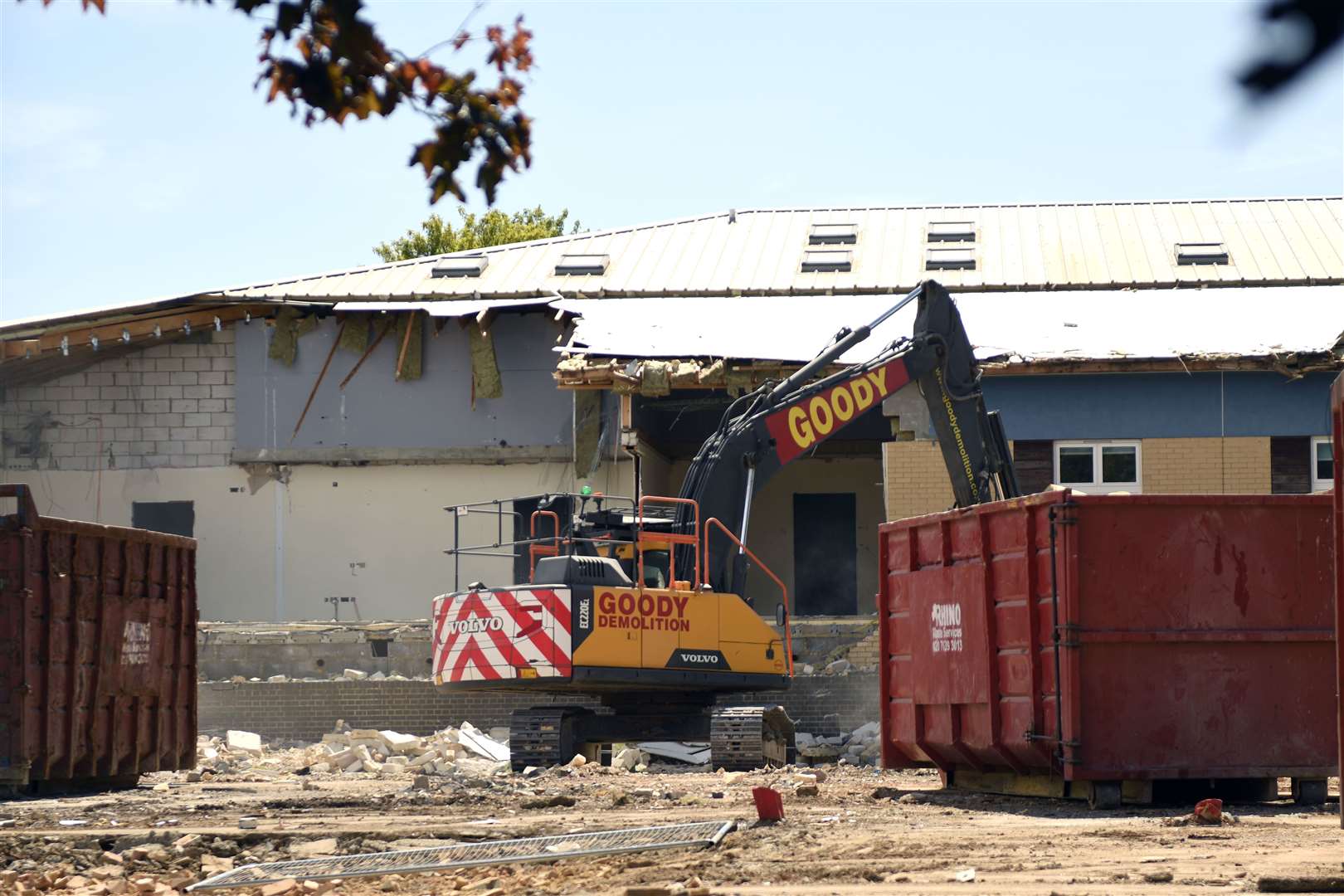 Demolition of the former Chaucer Tech School. Picture: Barry Goodwin