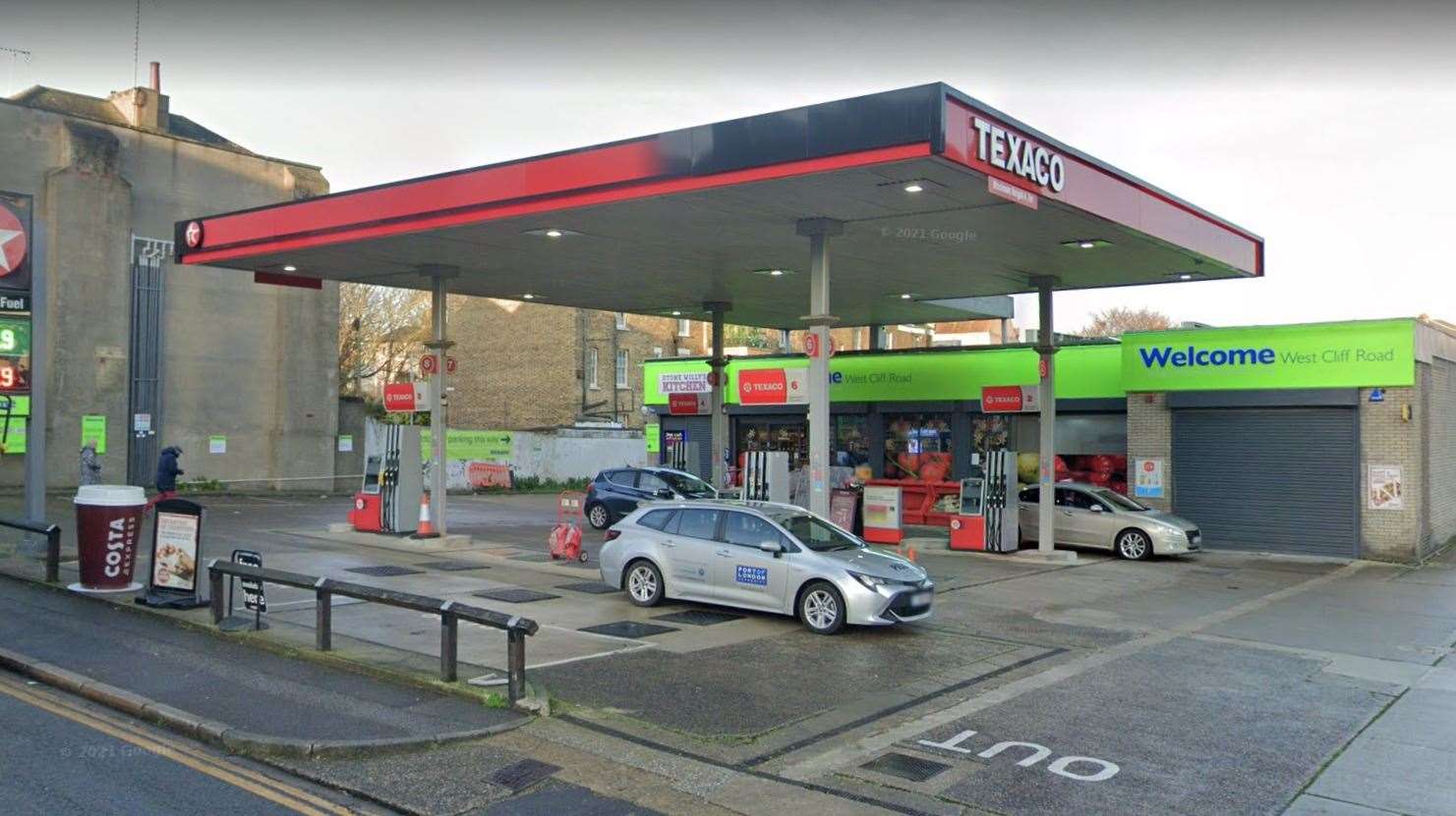 Items were stolen from the Texaco petrol station shop in Ramsgate. Picture: Google Street View