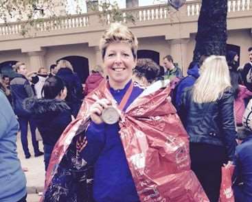 Chantele Rashbrook ran the marathon for Breakthrough Breast Cancer