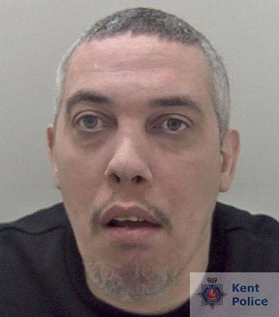 Roy Sinclair, 43, has been jailed for five years and four months after admitting robbery and possessing an offensive weapon in a public place. Picture: Kent Police