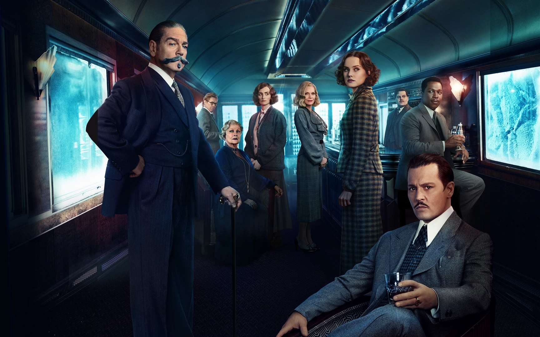 The cast of the 2017 adaptation of Murder on the Orient Express