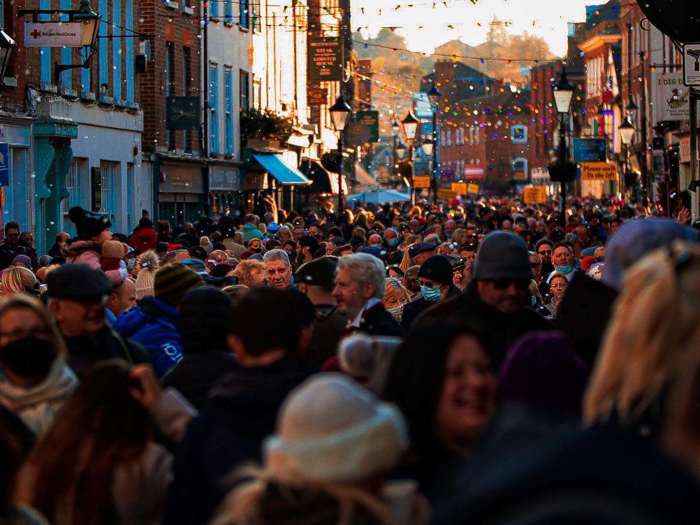 Crowds throng Rochester High Street. Picture: Taylor Williams