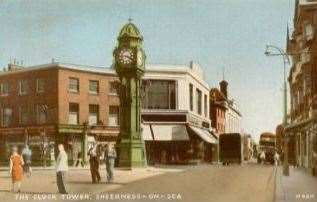 Sheerness clock tower used to be painted green and it is due to return in green, gold and yellow. Picture: Swale council