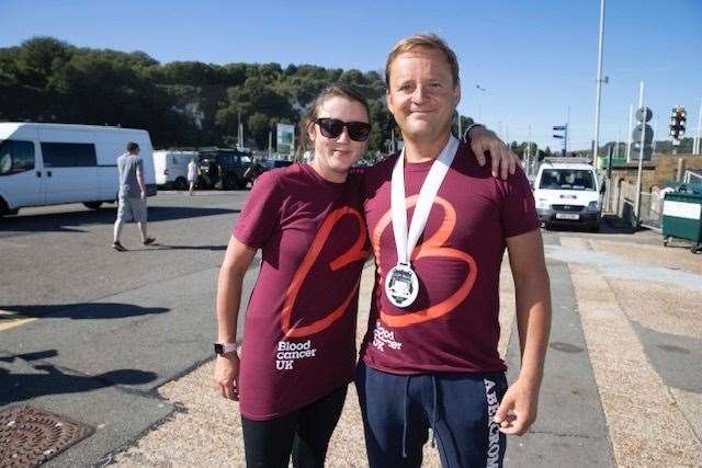 Justin Legge with his wife Charlotte