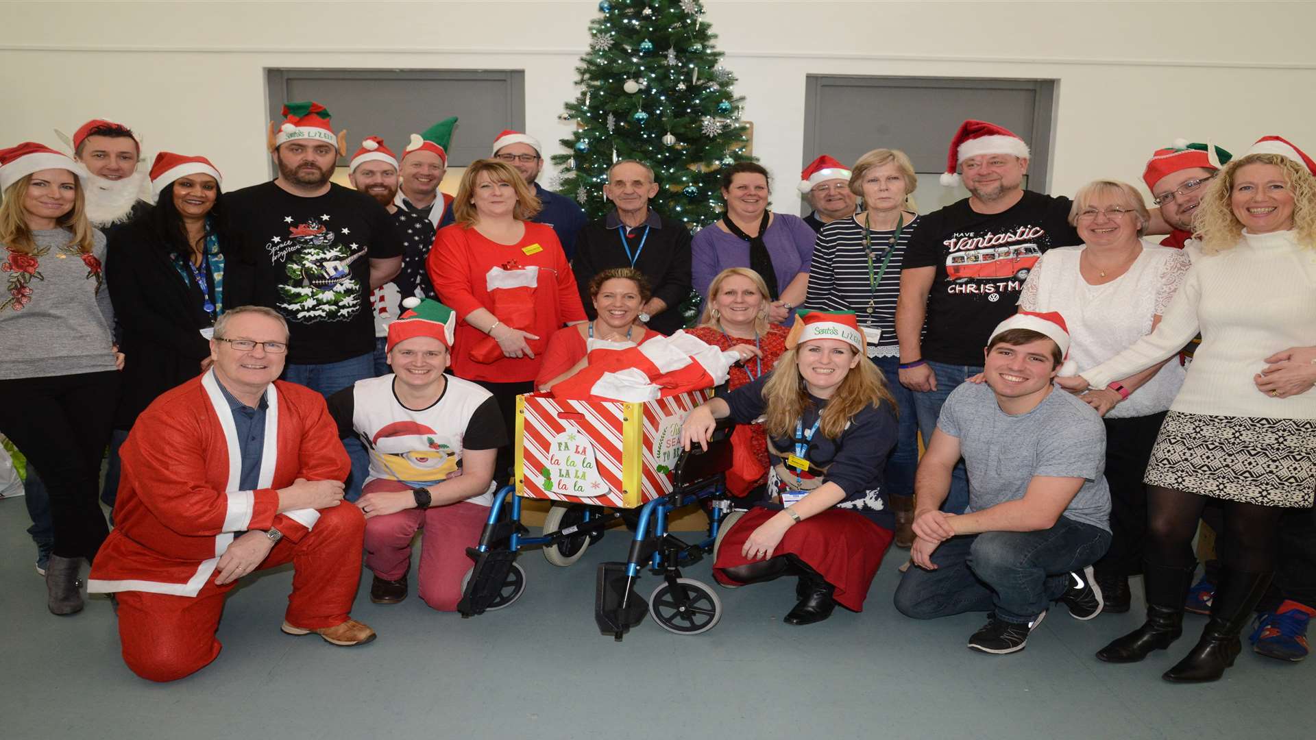 A Merry Christmas from everyone at the hospital. Picture: Gary Brown