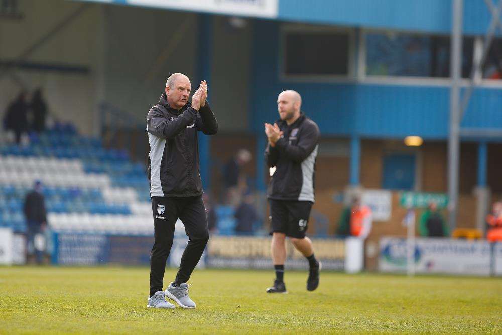 Gills boss Steve Lovell at the final whistle Picture: Andy Jones (1413863)