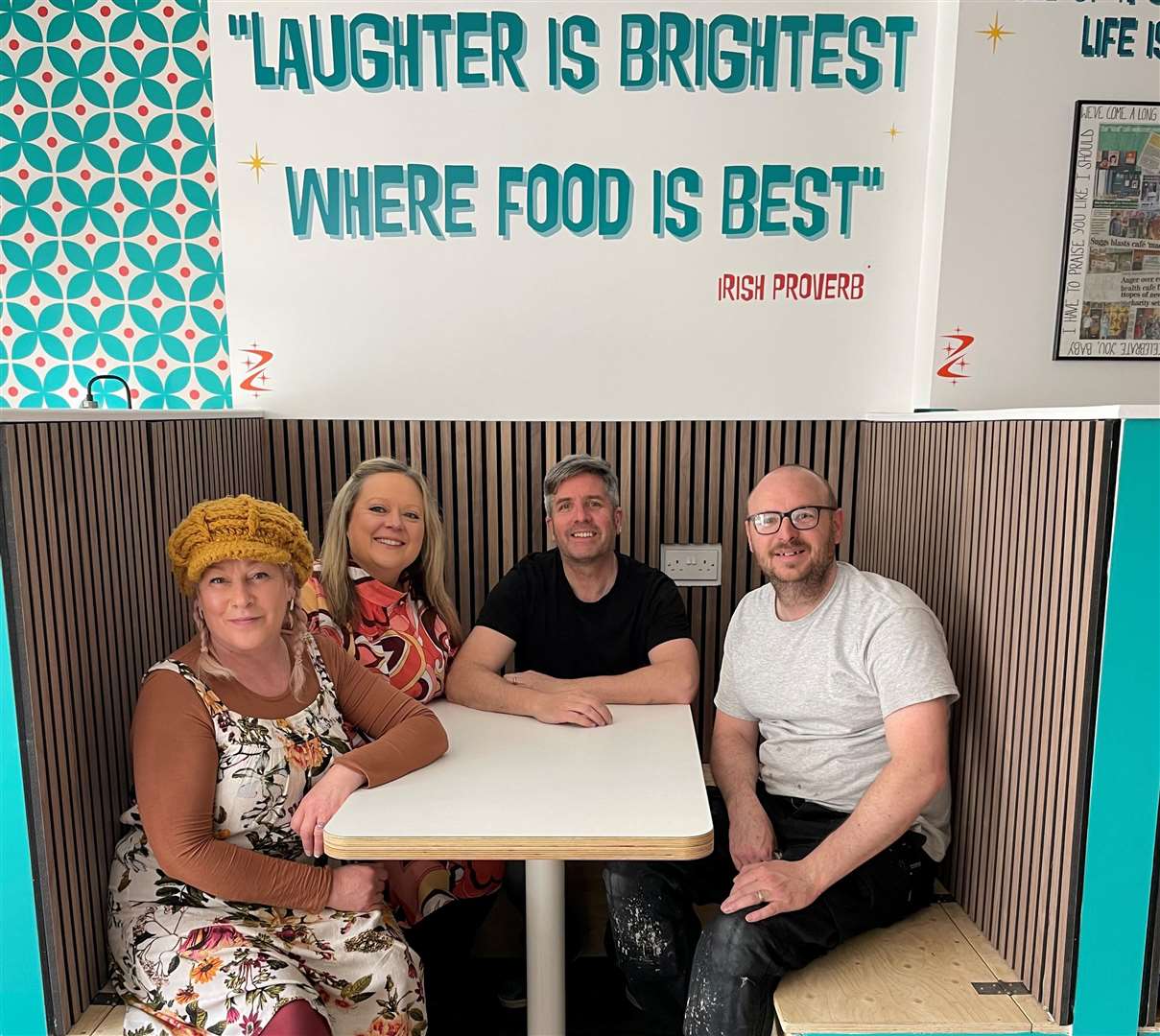 The team behind the Revival Food and Mood cafe in Whitstable – Zoe Ball, Tara Ballard, Alex Spinner and David Palmer