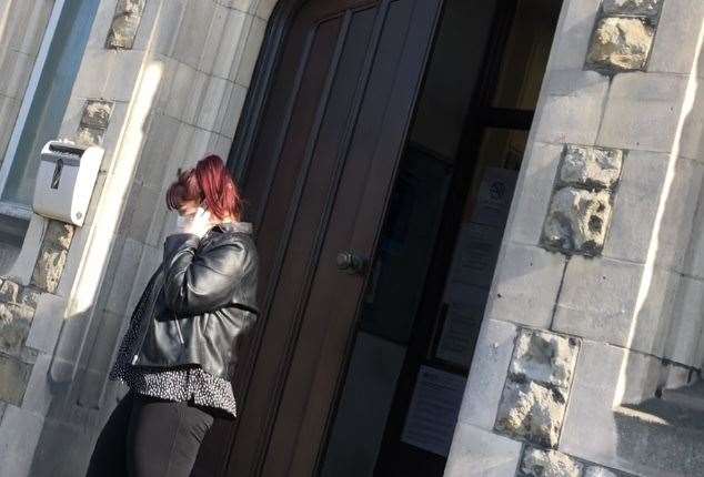 Gemma Day, from Sheerness, outside Maidstone Magistrates' Court