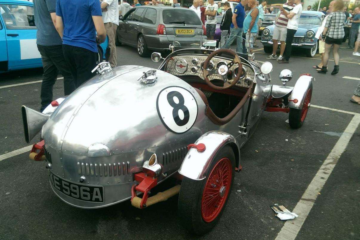 One of the more unusual cars on display at the monthly meetings