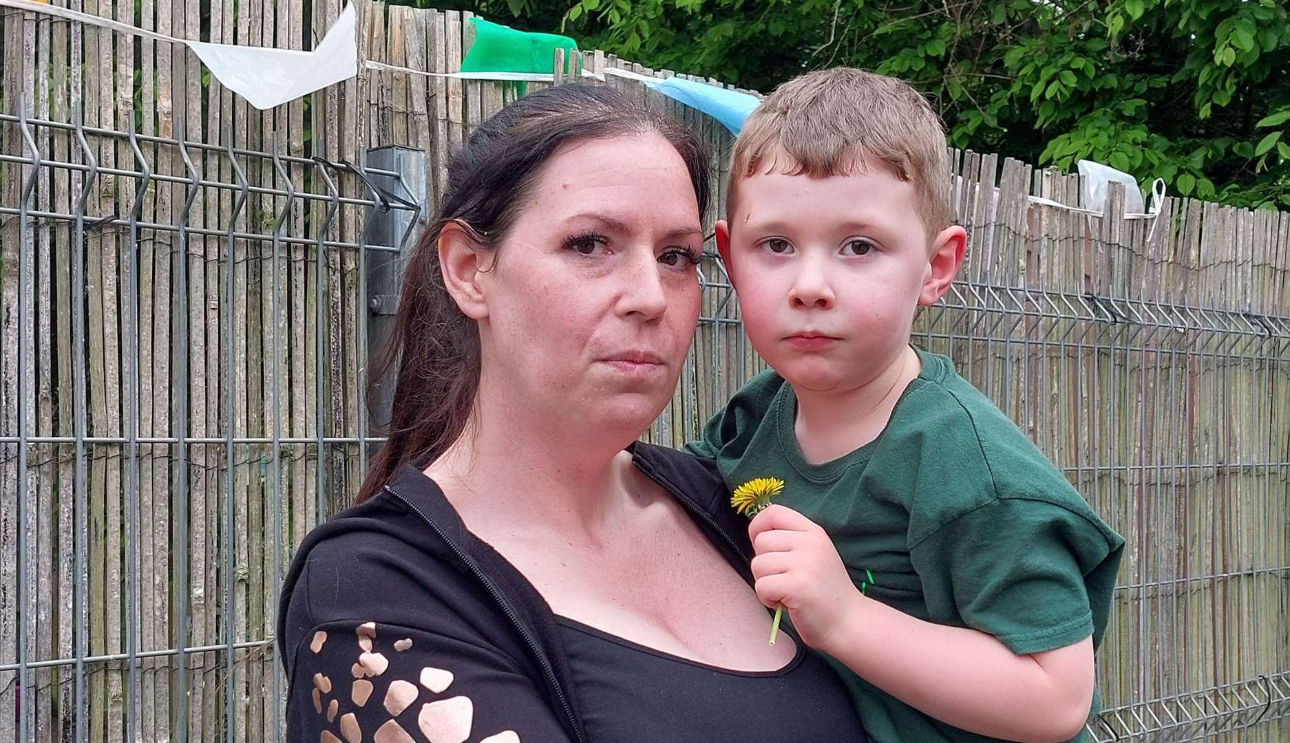 Mum Leonie Reeve from Park Farm with four-year-old son Joshua who goes to Little Acorns Nursery in Kingsnorth Recreation Centre