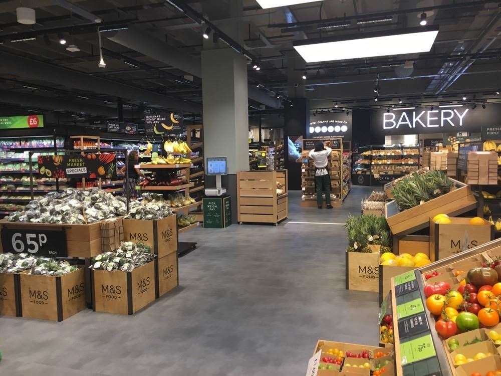 The fruit and veg is set out like a market