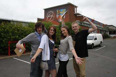 A Level results celebrations at Hartsdown College