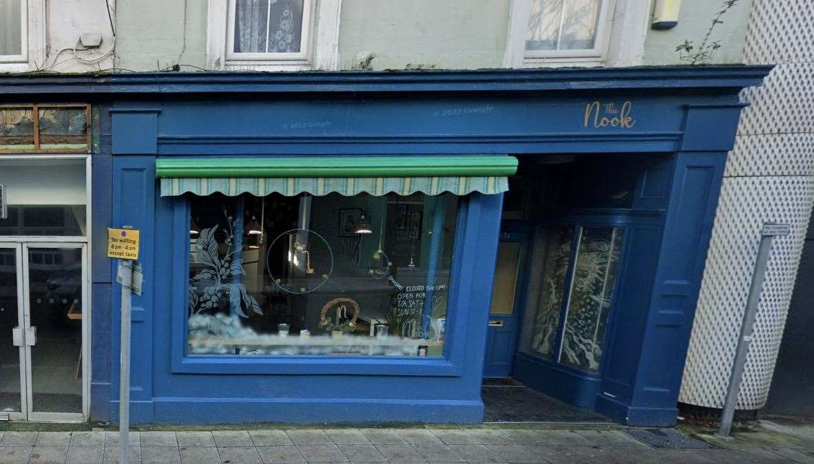 The Nook café on Tontine Street in Folkstone has announced its permanent closure. Photo: Google Earth