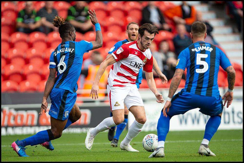 Doncaster v Gillingham match action Picture: Ady Kerry (4918286)