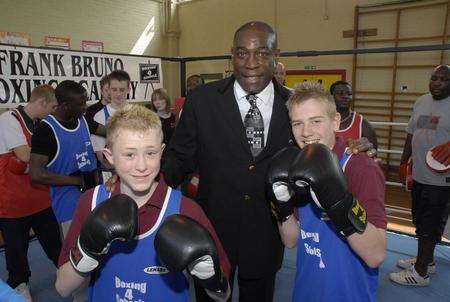 Frank Bruno launches the Frank Bruno Boxing Academy at The Priory School, Orpington Picture by Andrew Critchell