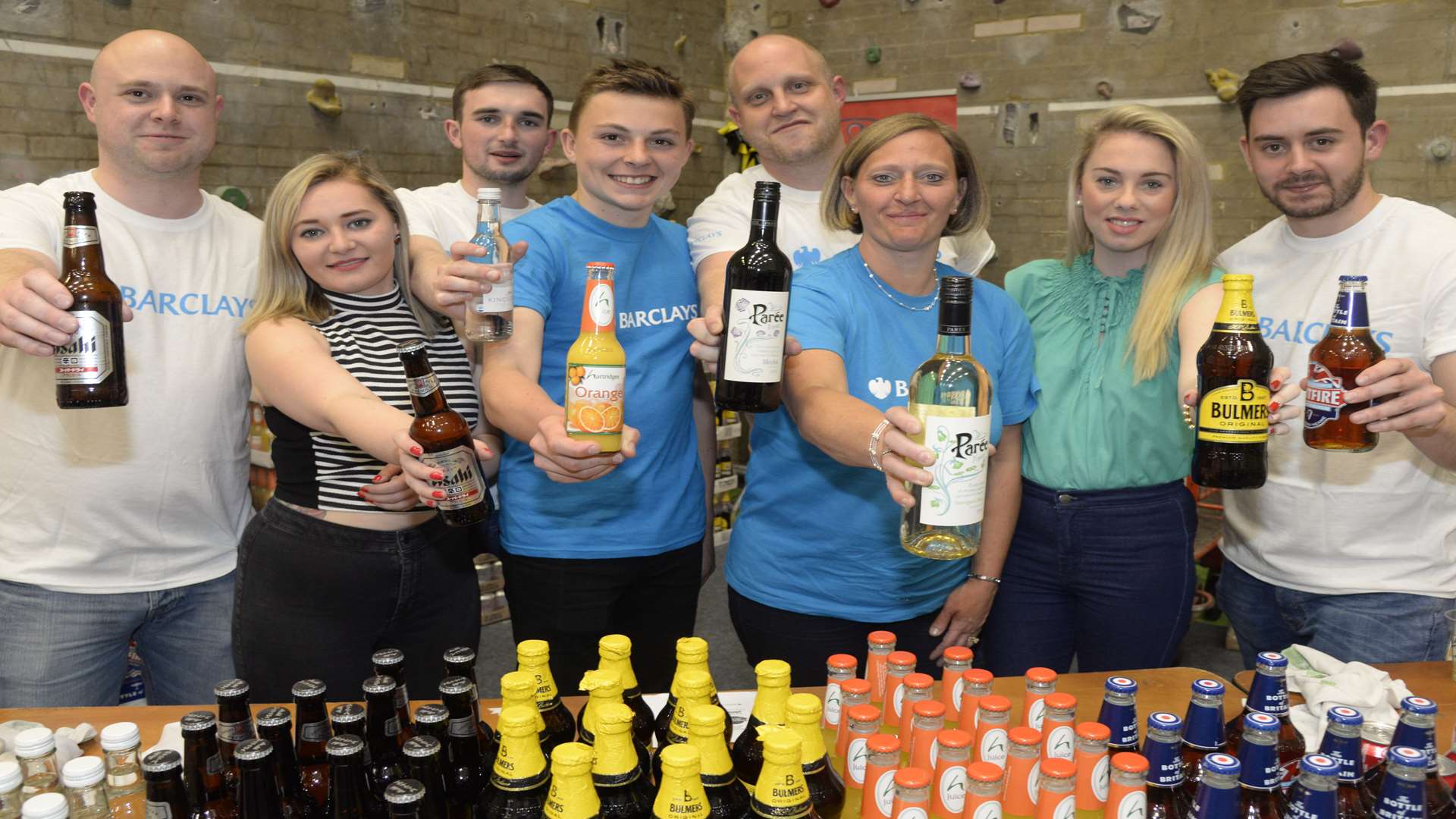 Barclays Bank staff running the Shepherd Neame charity bar at the Canterbury Big Charity Quiz at the University of Kent last year.