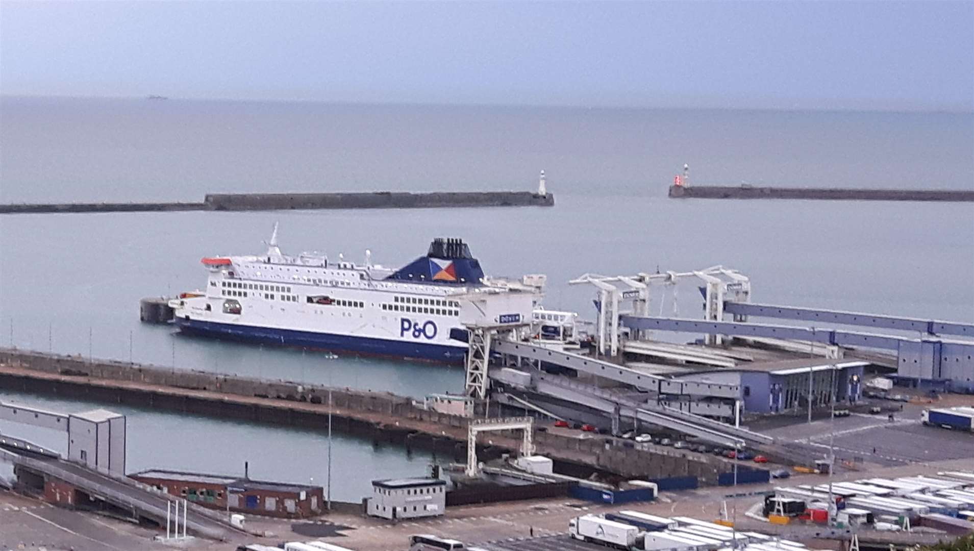 P&O ferries at Dover Eastern Docks